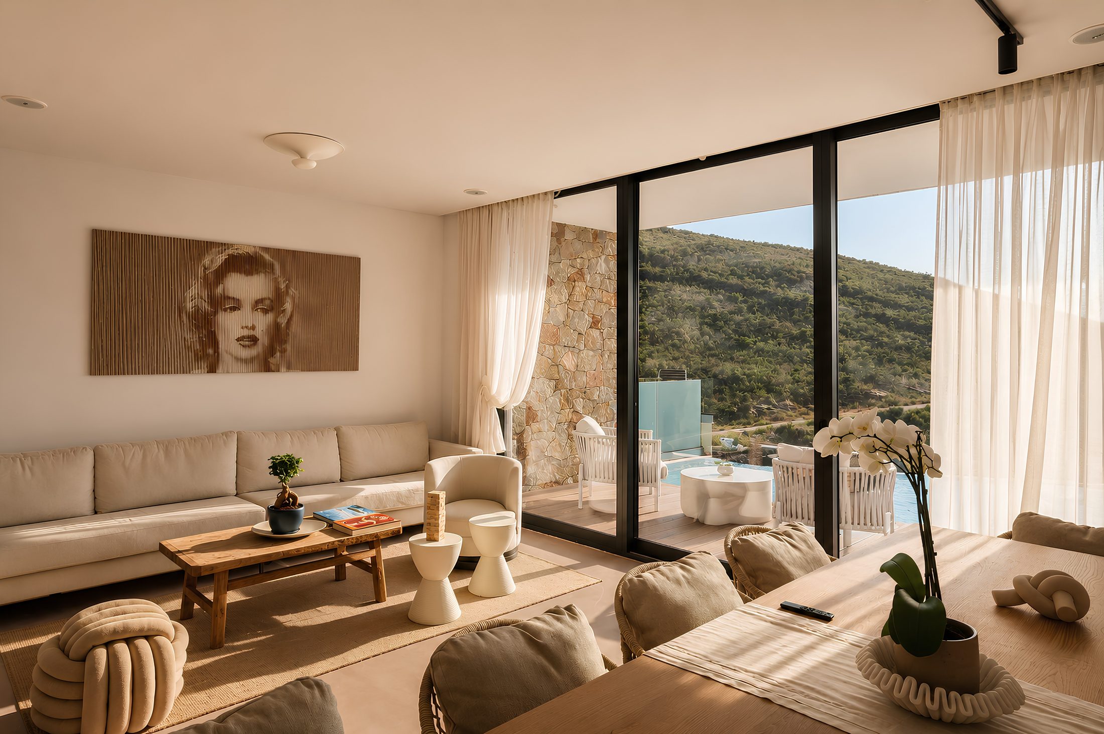 Villa Yolo living space