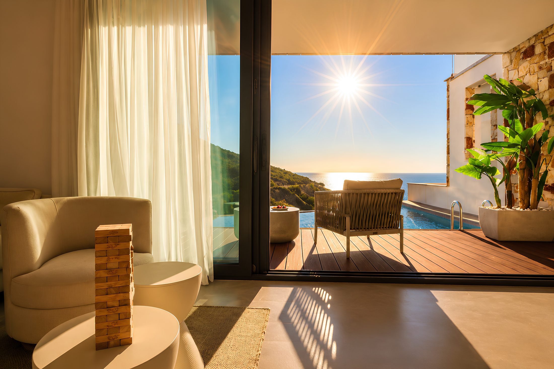 Villa Yolo pool and sea-view terrace