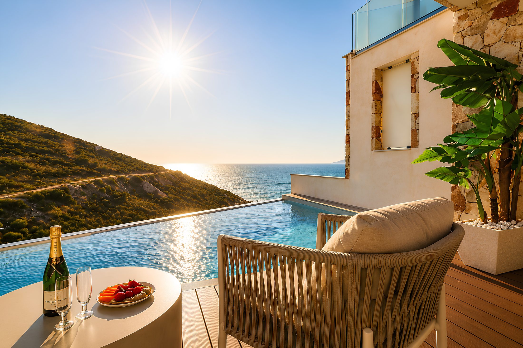 Villa Yolo pool and sea-view terrace
