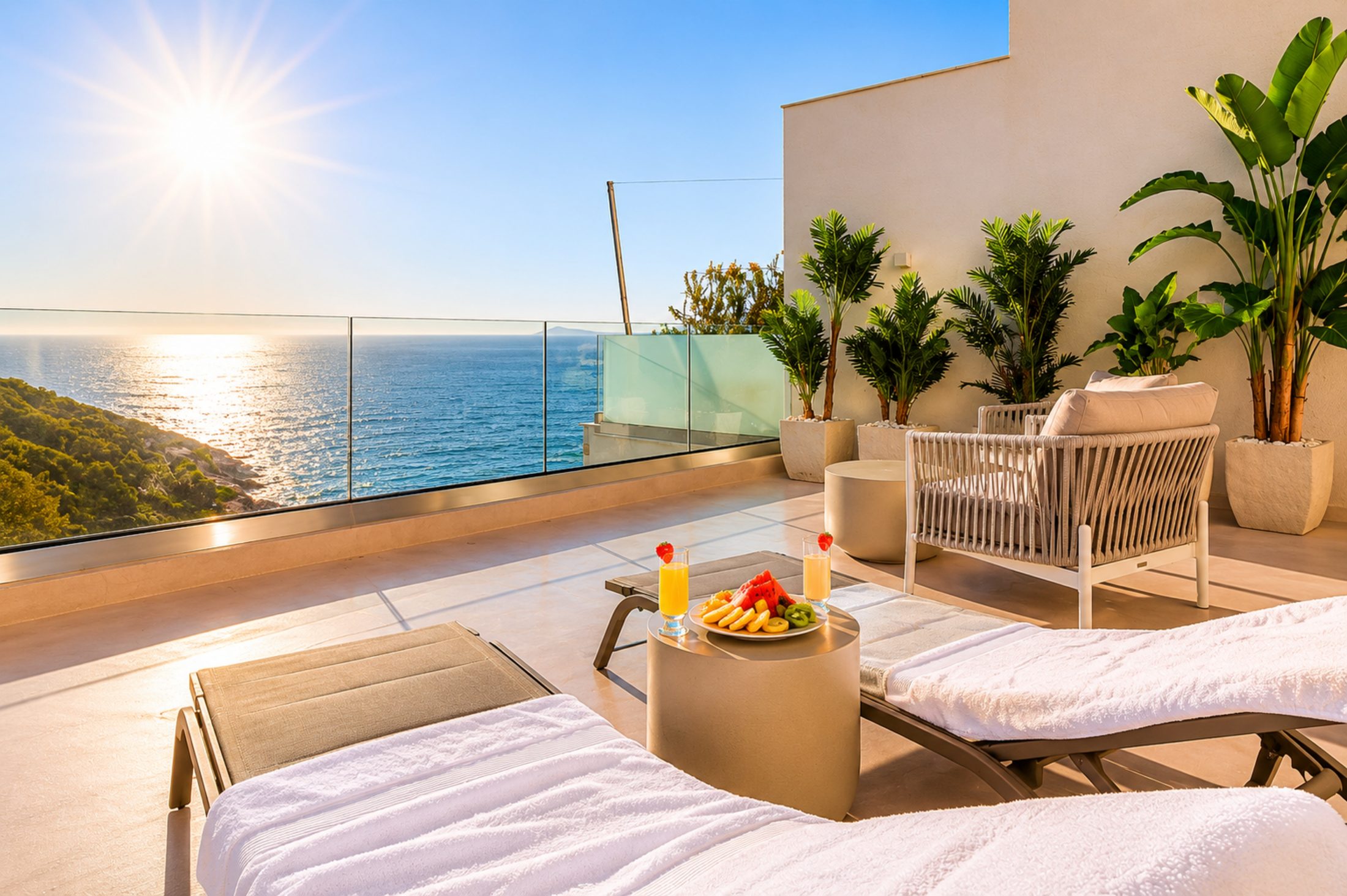 Villa Yolo pool and sea-view terrace