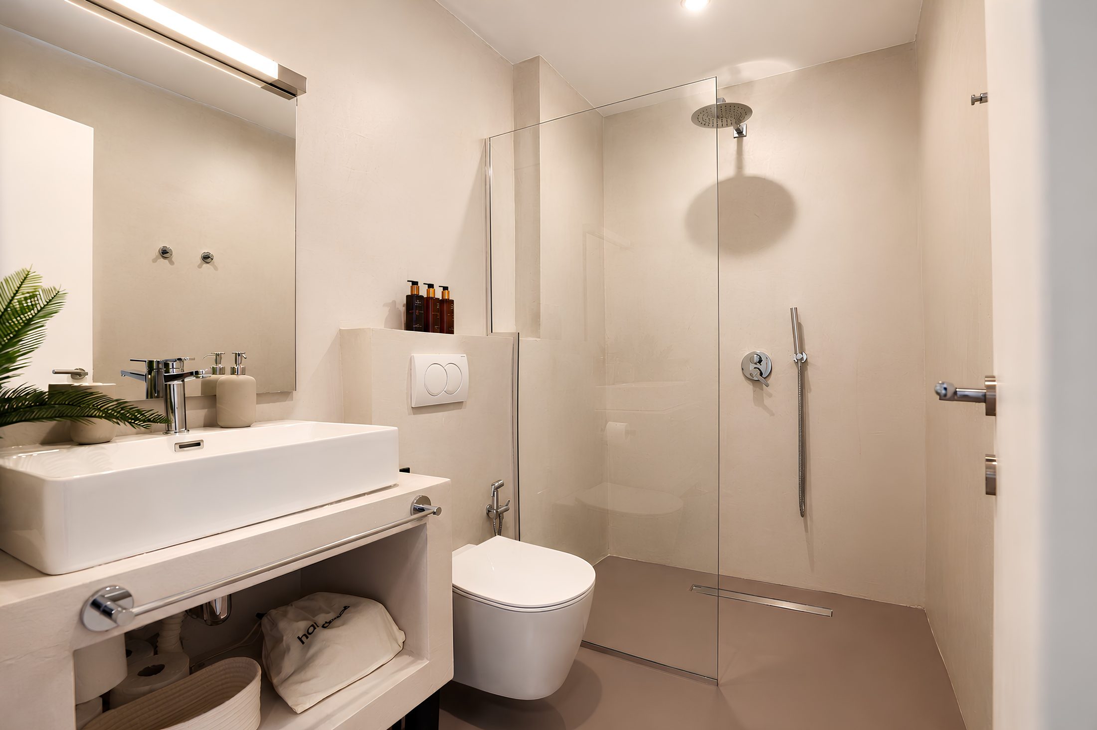 Spa-style bathroom