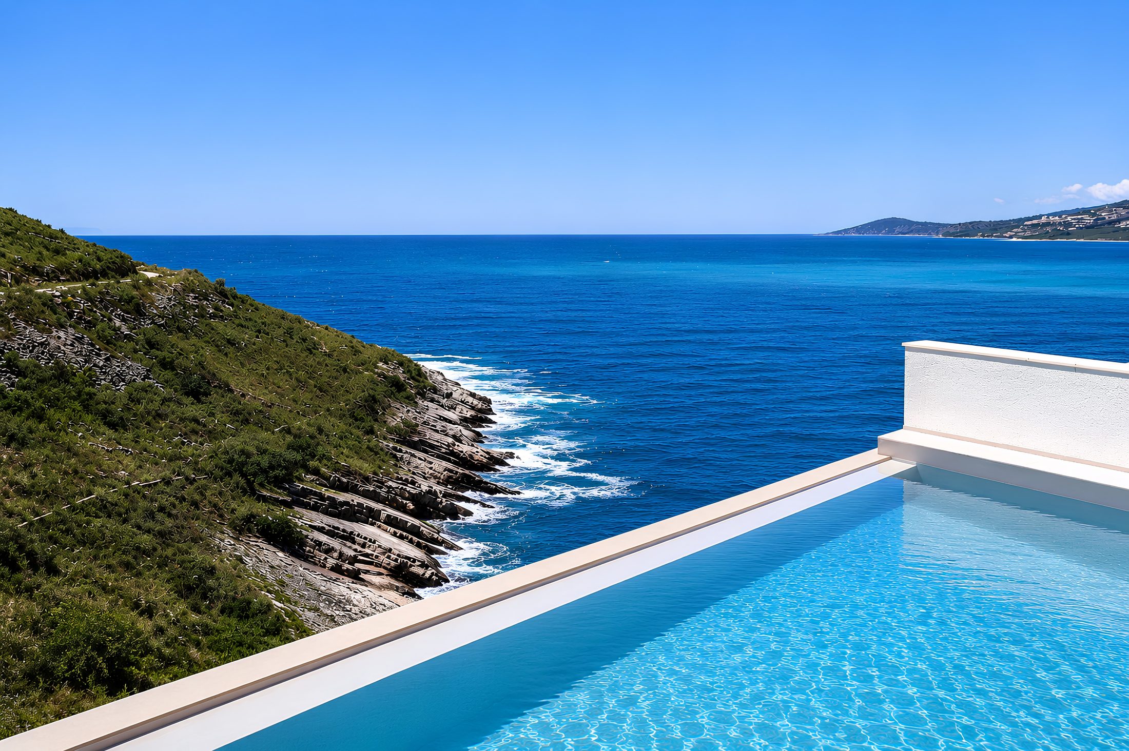Villa Yolo pool and sea-view terrace